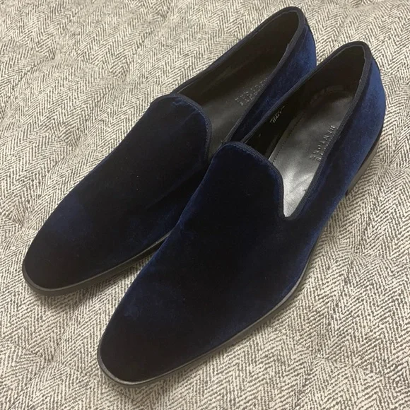 Shoes | Barneys New York Blue Velvet Loafers | Poshmark